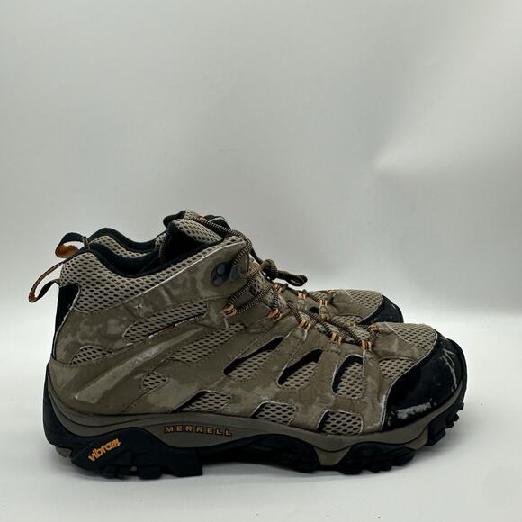 Mens Size 14 Merrell Moab Mid Gore Tex Dark Tan Men J87311W Boots Lace Up - Picture 1 of 9